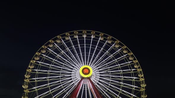 Joyful And Colorful Amusement Park At Night 12