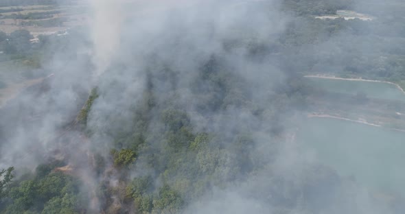 Fire near lake alt