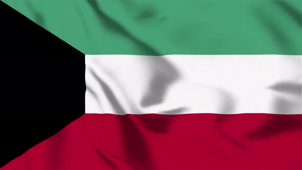 4K Kuwait Flag - Loopable