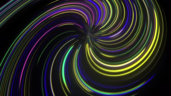 Abstract Twirl Coloured Neon Lines