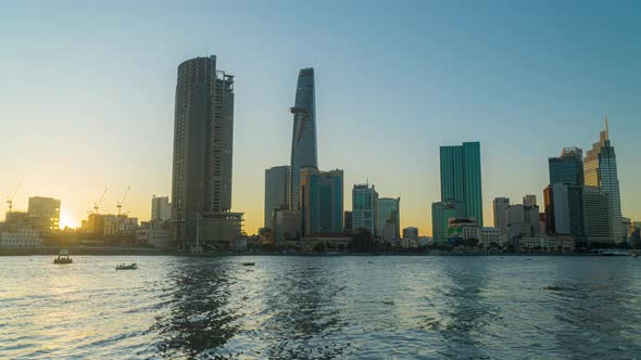 Downtown Sai Gon Day to Night Timelapse 4K - Ho Chi Minh city, Viet Nam alt