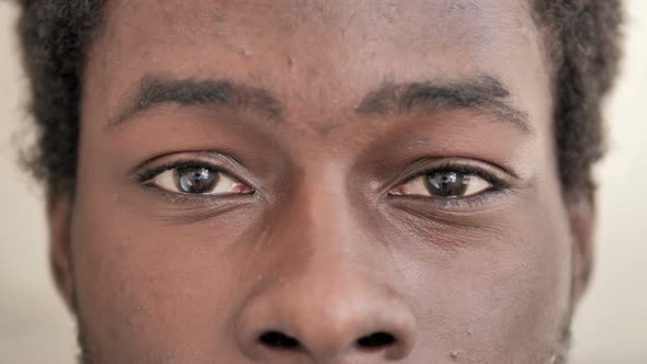 Blinking Eyes of African Man, Stock Footage | VideoHive