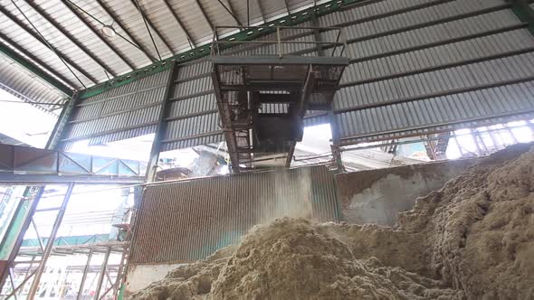 Production machine working and producing palm oil in a huge factory in Malaysia (Kilang Kelapa Sawit alt