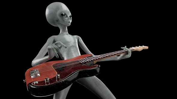 Alien Pretending Like He Can Play Guitar