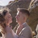 Groom with Bride on a Rock Mountain Hills - VideoHive Item for Sale