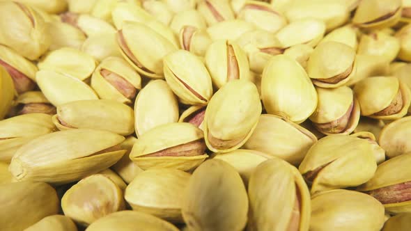 Slow Motion Pistachio Falls on Pistachio