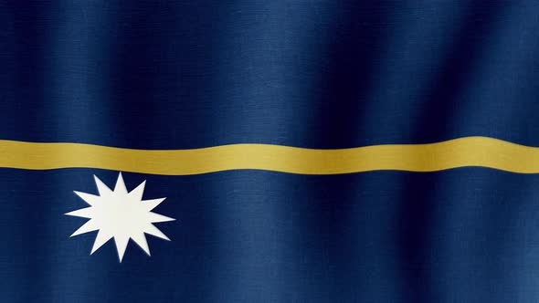 The national flag of Nauru