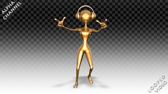 3D Gold Woman - Cartoon Club Dance alt