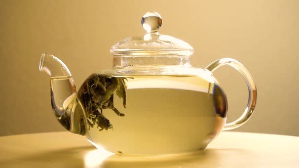 Fast Brewing of Green Tea in Teapot