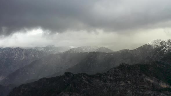 Rain in the Mountains Aerial View 4 K alt