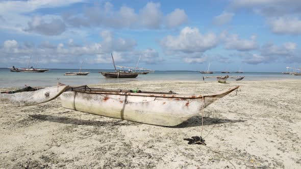 Zanzibar Tanzania  Aerial View of Low Tide in the Ocean Near the Coast alt