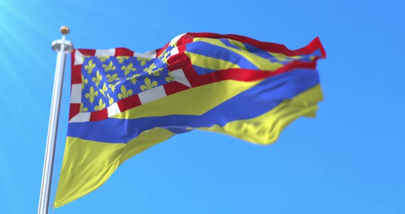 Flag of Yonne in Franche alt