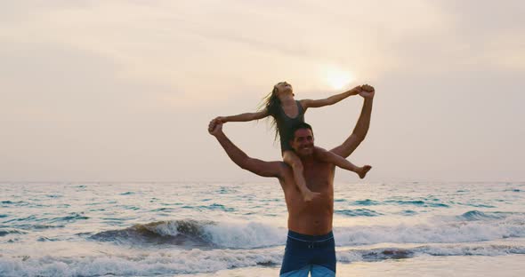 Father and Young Daughter