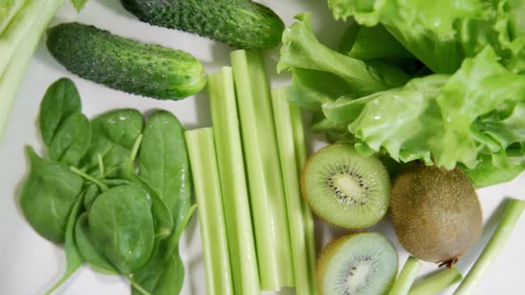 Healthy Eating Ingredients Fresh Vegetables Fruits and Superfood