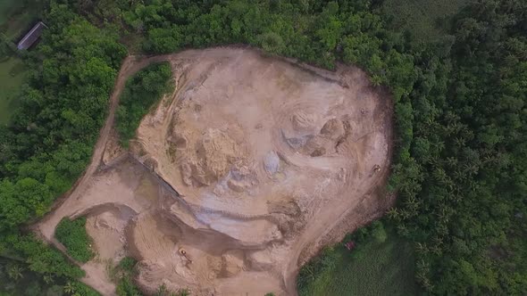 Aerial View of a Limestone Mine in Philippines