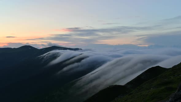  Video Footage Timelapse of Carpathian Mountains