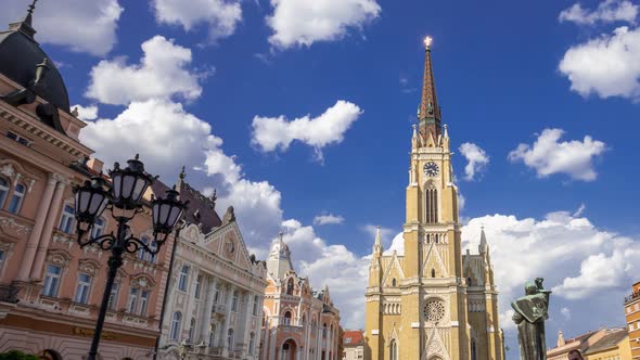 Beautiful Serbia Novi Sad Time Lapse 4K stock video