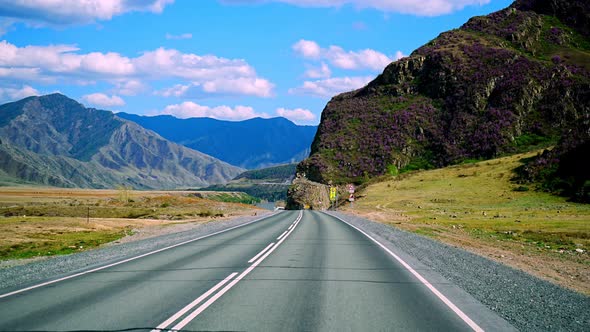 Chuysky Tract is Mountain Road with Beautiful Views in Altai Russia alt