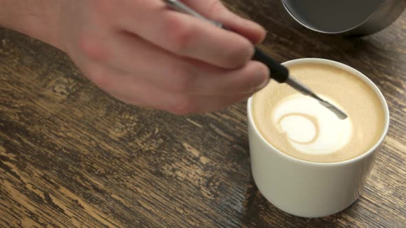 Barista Making Latte Art Bear alt