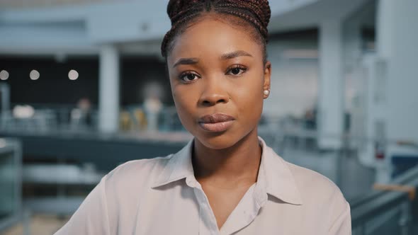 Closeup Serious Pensive Sad Business Woman Portrait alt
