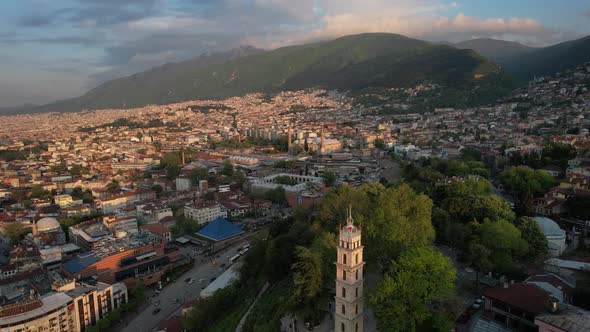 Historical Clock Tower in Bursa alt