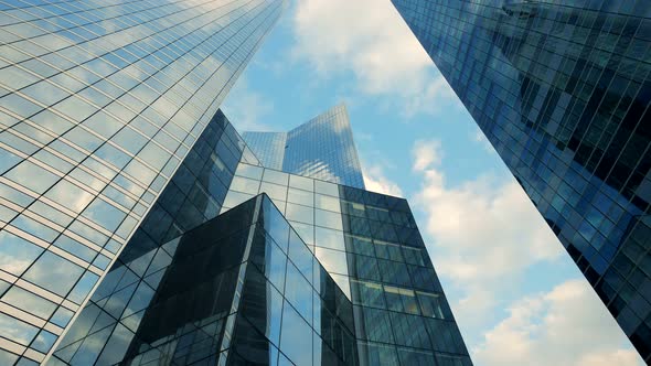 Modern High Rise Office Buildings in Business Finance District alt