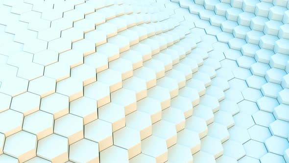 4K Hexagon Wave  Background