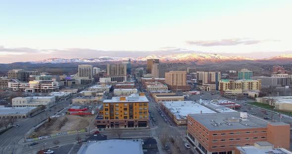 Downtown of Boise in Idaho under Construction alt