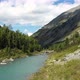 Altai Lake and Mountain River Surrounded by Trees - VideoHive Item for Sale