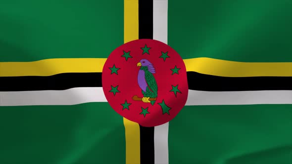 Dominica Waving Flag 4K Moving Wallpaper Background alt
