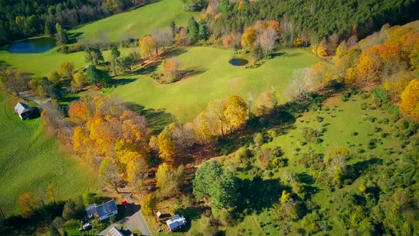 New England Sleepy Hollow Farm in Autumn