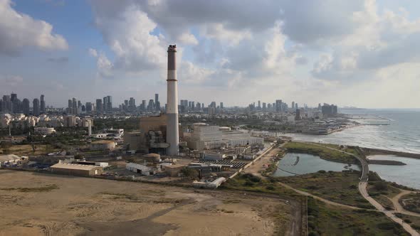 Reading Power Station Supplying Electrical Power to the Tel Aviv District in Central Israel