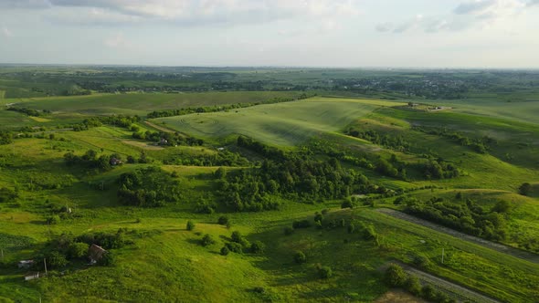 Countryside Of Ukraine Aerial Shot