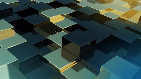 Abstract Geometric Cubes Looping Background.