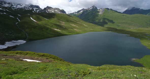 Lake Verney in Little St Bernard Pass, Italy alt