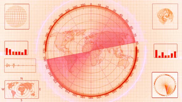 Brown Color Searching Radar Hud Screen Animation White Background alt