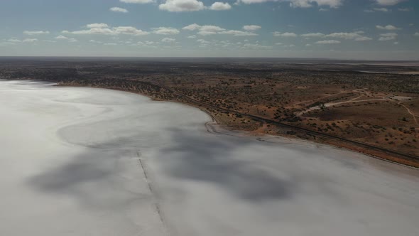 Lake Hart Salt Lake, Wirraminna, South Australia 4K Aerial Drone