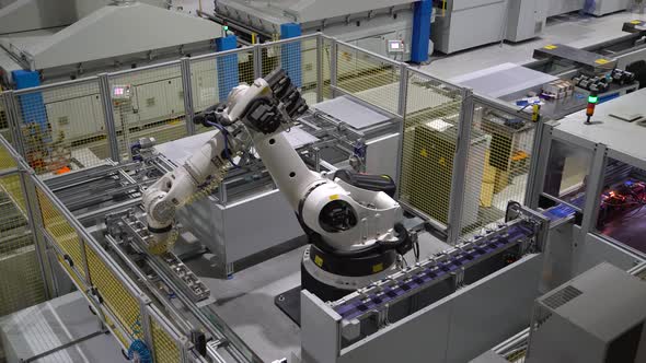 Robotic Arm In Modern Factory