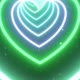 Spiral Sea Green Heart Tunnel Shape Glowing Fluorescent Neon Lights - VideoHive Item for Sale