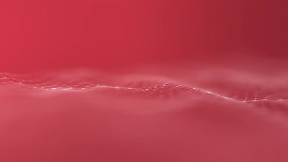 Red Digital Connections Wave Background