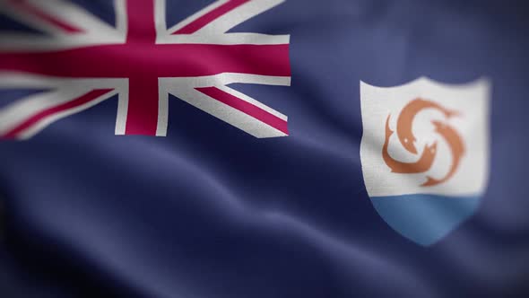 Anguilla Flag Textured Waving Front Background HD alt