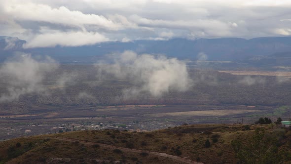 Above The Clouds Looking Down at The Verde Valley Zoom In