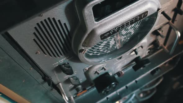 Antique Radio ReceiverTransmitter From Wartime Submarine Analog Control Panel alt