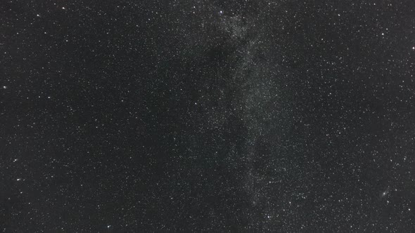 Milky Way and Stars Moving Across the Night Sky, Time Lapse  alt