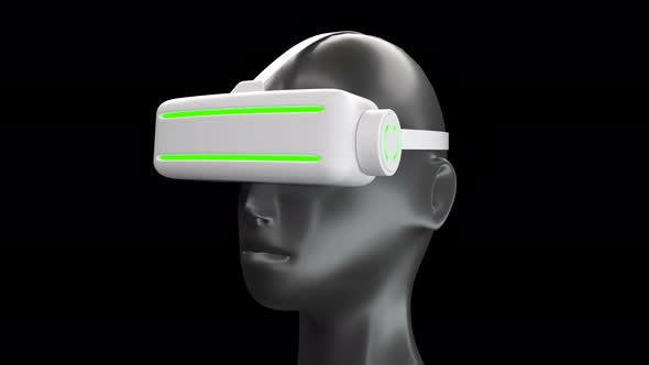 Helmet Virtual Reality Glasses in Modern 3d Style Augmented Reality Technology Vr Able to Loop alt