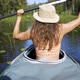 Beautiful Young Woman Kayaking on Lake - VideoHive Item for Sale