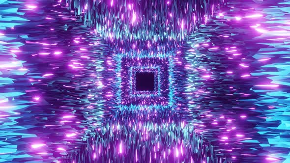 blue and pink Sci-fi VJ LOOP neon flickering