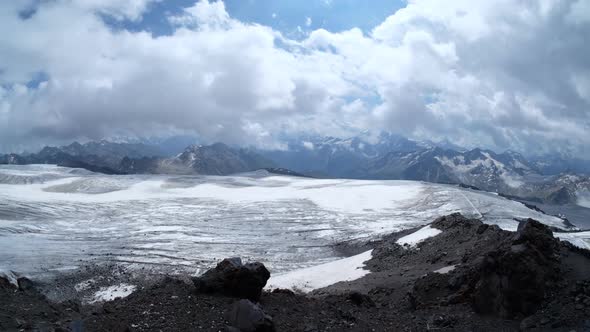 Clouds on Mountain Elbrus