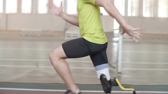 Inspiring Paralympic Athlete Running alt