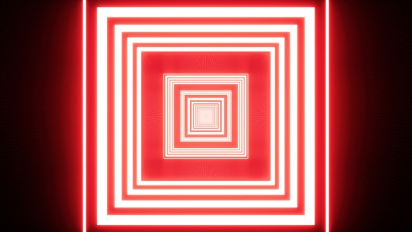 Hypnotic Red Light Square Tunnel VJ Loop alt
